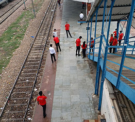 Cleanliness drive @ Faridabad station